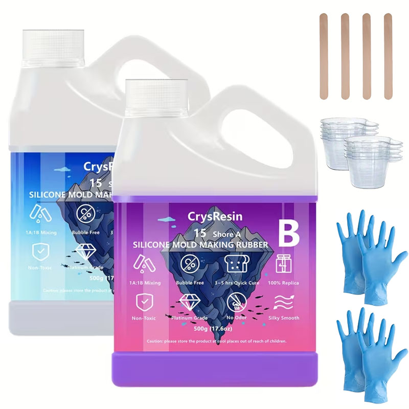 Candle Making Kit - 500ml 2병 액상 실리콘 몰드 제작용,