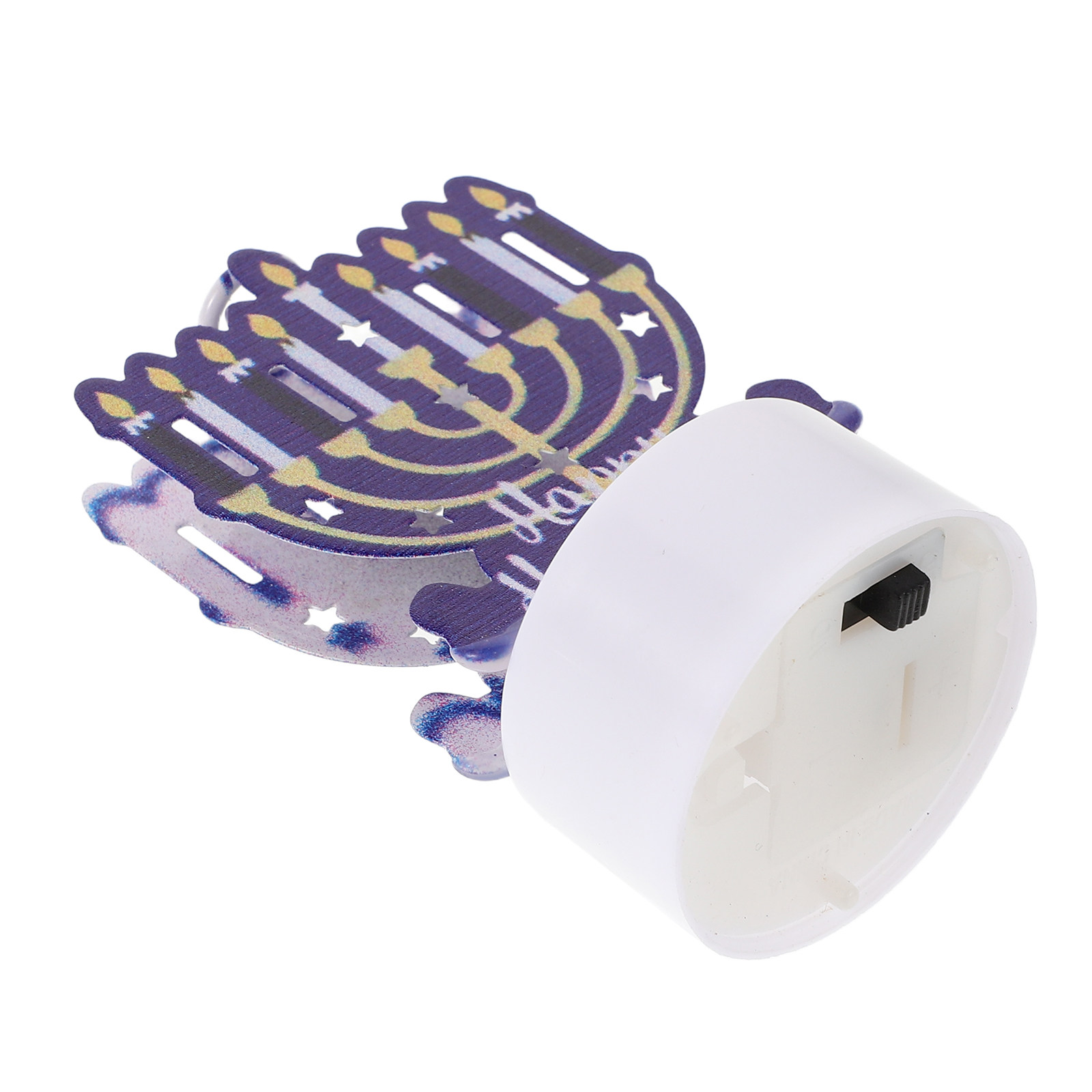 Paraffin Wax - 철제 LED 무화염 하누카 캔들, 우아한