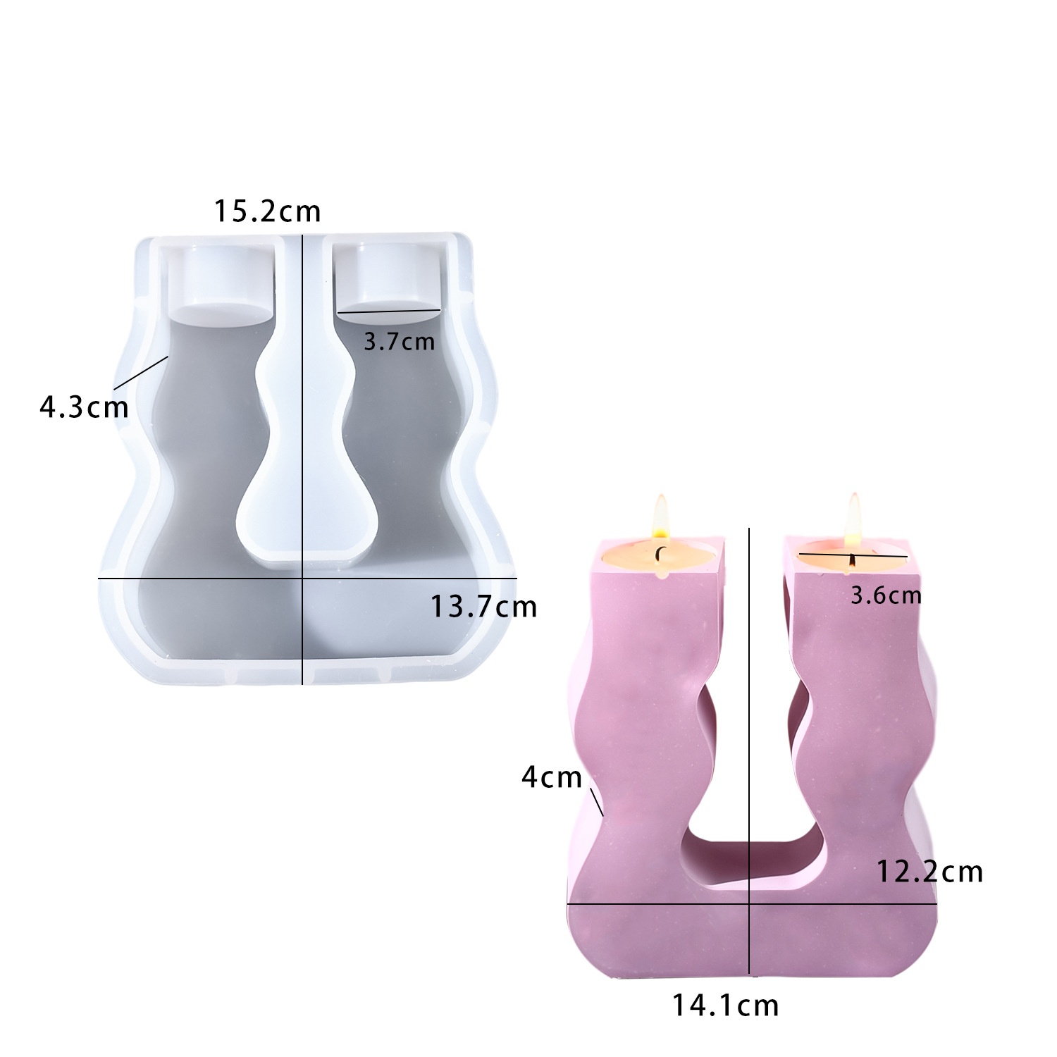 Candle Molds - DIY 에폭시 레진 몰드 U자형 곡선