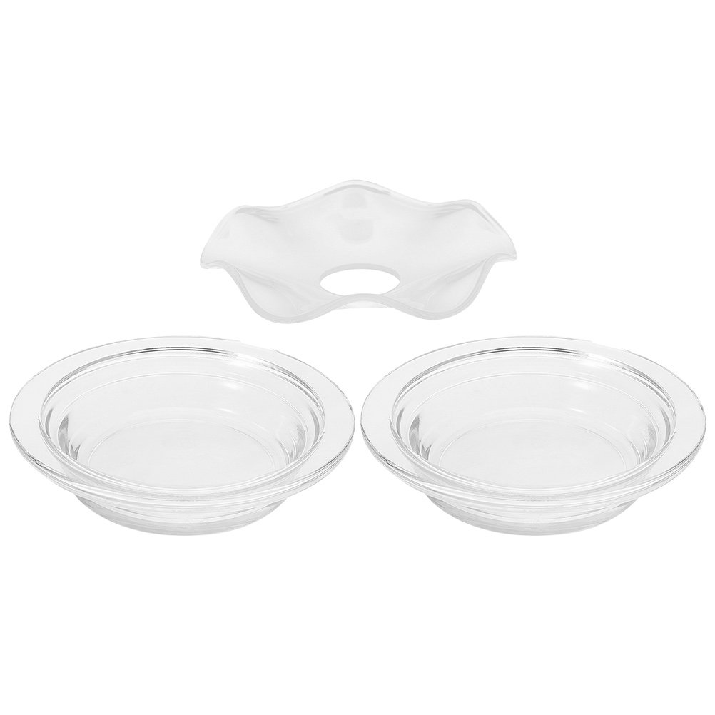 유리 아로마테라피 용기 3개 세트, 물결 모양의 내열성 - Wax Melts 리뷰 및 가격