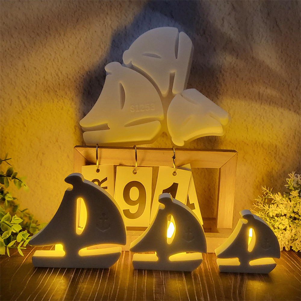 3D 범선 야간 조명 실리콘 몰드 DIY 범선 티라이트 - Candle Lighter 리뷰 및 가격