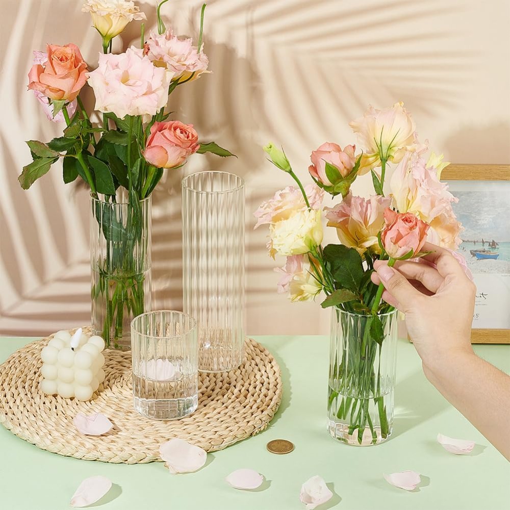 4가지 크기 유리 원통 화병 3.5/5.5/6.7/7. - Candle Containers 리뷰 및 가격