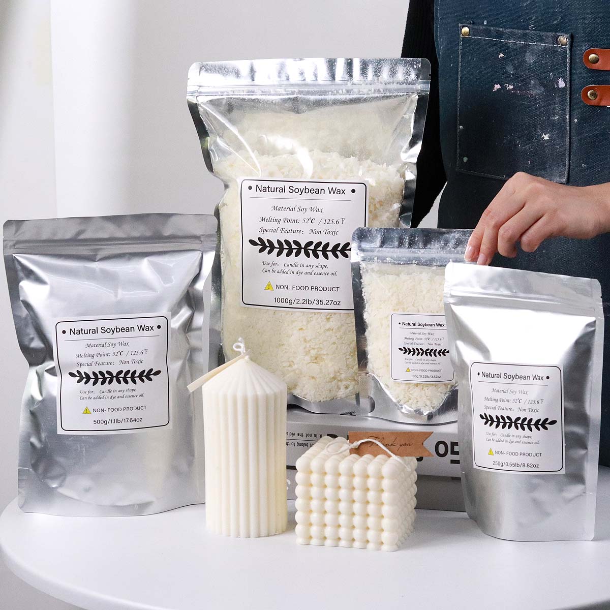 100/250/500/1000g 천연 소이 왁스 플레이 - Candle Making Kit 리뷰 및 가격