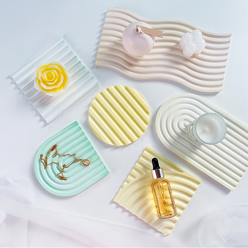 DIY 스트라이프 웨이브 트레이 몰드 레진 제작용 콘크 - Candle Molds 리뷰 및 가격