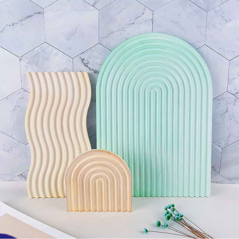 DIY 스트라이프 웨이브 트레이 몰드 레진 제작용 콘크 - Candle Molds 리뷰 및 가격