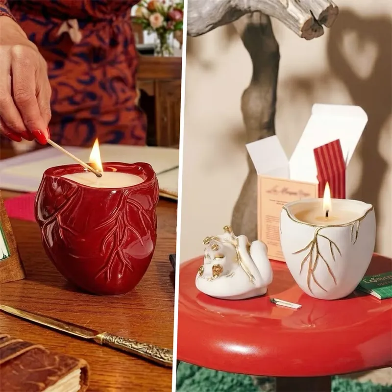 니콜 조각 하트 양초 용기 뚜껑 포함 몰드, 석고 또는 - Candle Molds 리뷰 및 가격