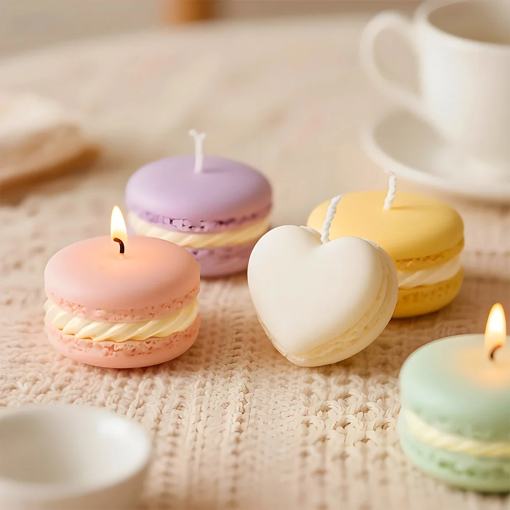 1/5개입 사실적인 마카롱 모양 향초, 홈데코, 웨딩파 - Soy Wax 리뷰 및 가격