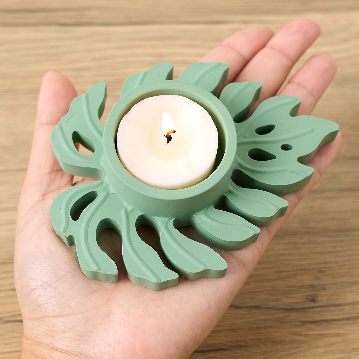 나뭇잎 촛대 실리콘 몰드 DIY 수제 잎 Tealigh - Candle Lighter 리뷰 및 가격